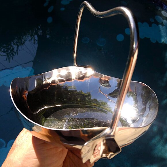 3 Fabulous Mary Jurek Stainless Steel Ginkgo Baskets with Leaf Handles - Picture 5 of 10